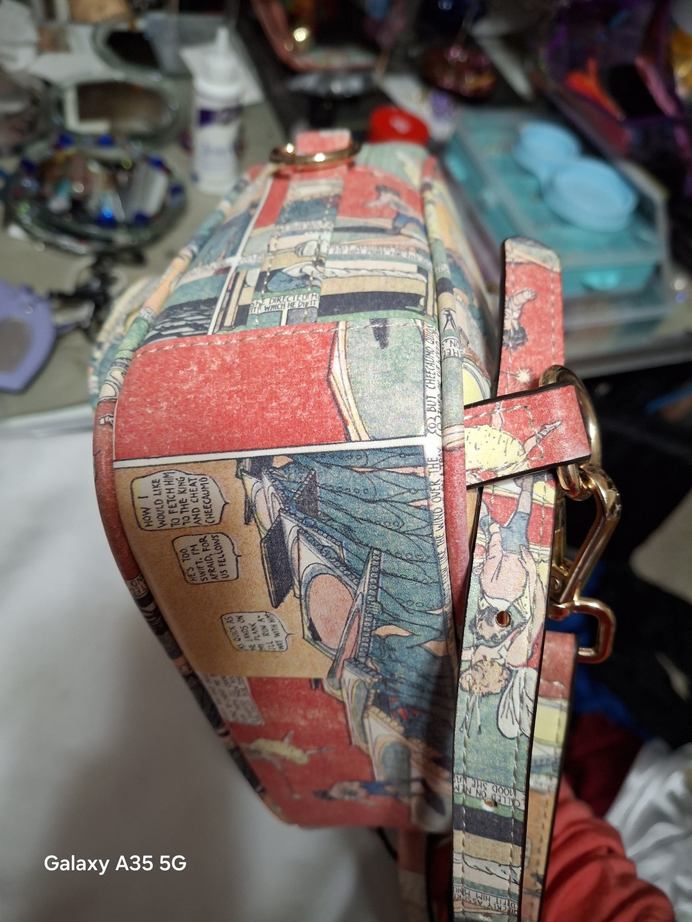 Rare Unlogical PoemComic Strip Narrative Mini Backpack Crossbody Pinocchio - Picture 10 of 13